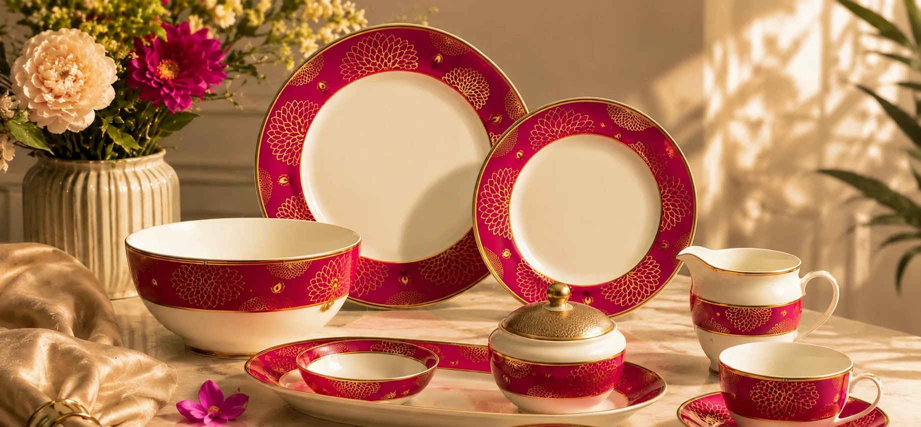Aureate Gold luxury dinnerware collection